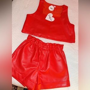 Buddy Love Red Leather Set
